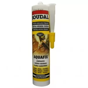 Hermetikas Soudal AQUAFIX, drÄ—gniems pavirÅ¡iams, skaidrus, 280ml